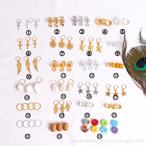 Julianna Loc Beads And Braid Jewelry For Dreadlock Accessories Hair Jewelry Braid Rings Gold Coils